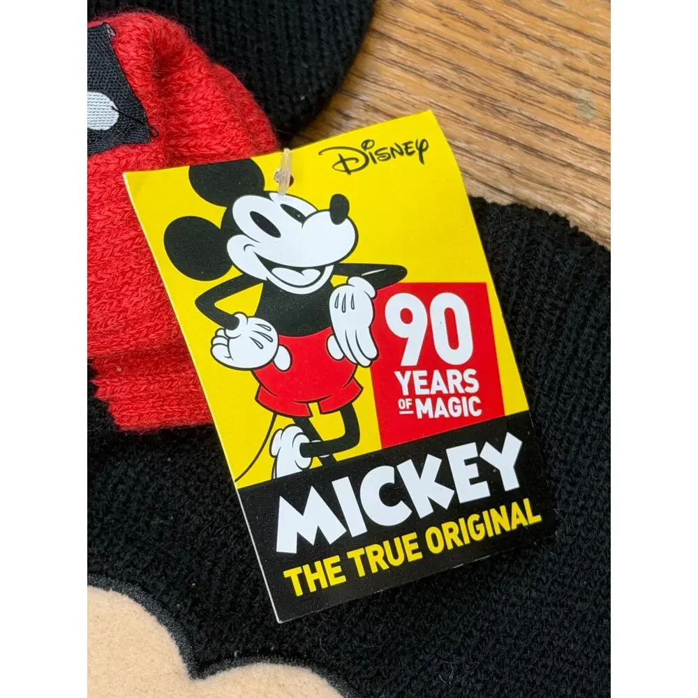 Disney 90 yrs.magic*2018 ~Felt & Embroidery Mickey Mouse Face~Toddler NWT